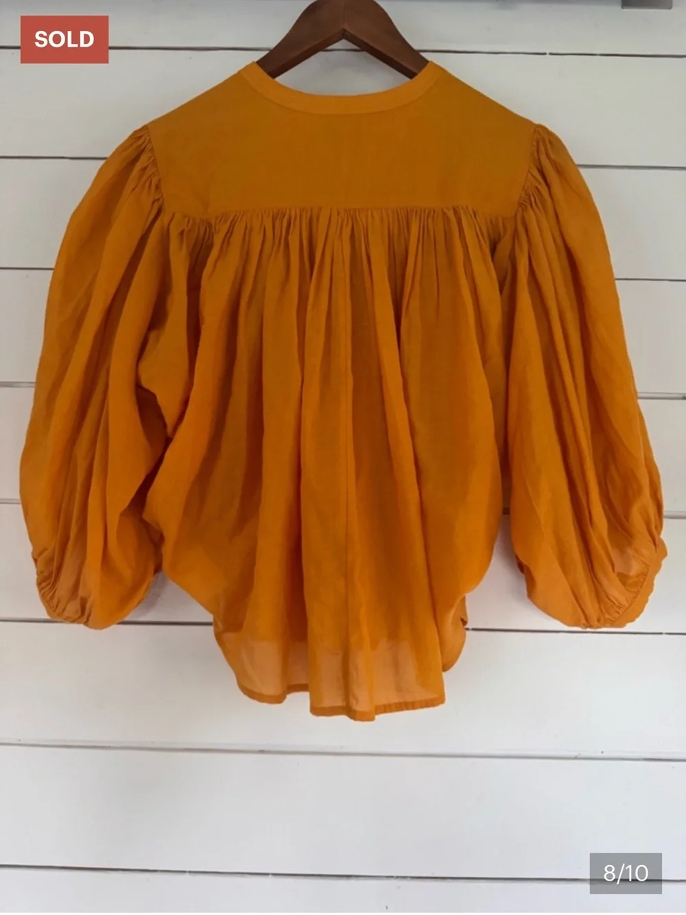 Madewell Balloon Sleeve Top in Small in Pollen Puff batwing boho flowy
